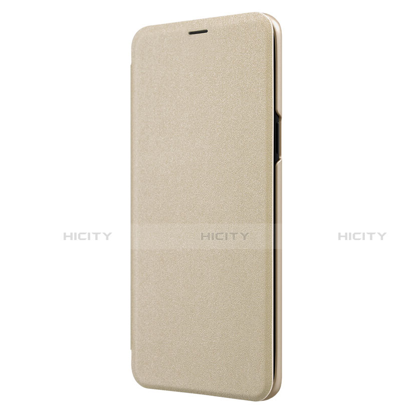 Handytasche Stand Schutzhülle Leder S01 für Samsung Galaxy S9 Gold