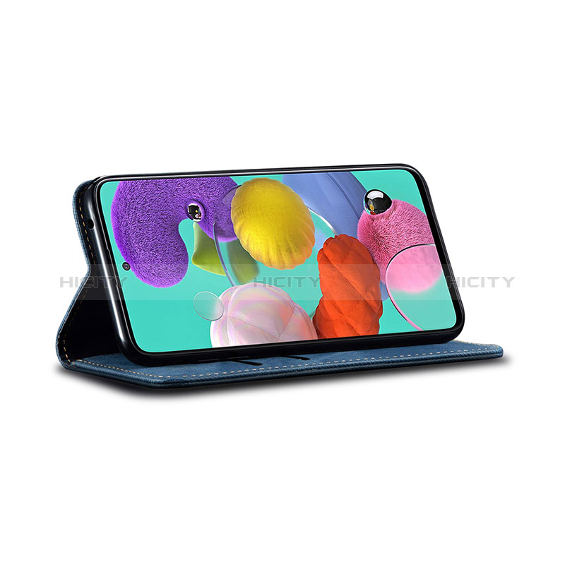 Handytasche Stand Schutzhülle Stoff B01S für Samsung Galaxy A51 4G