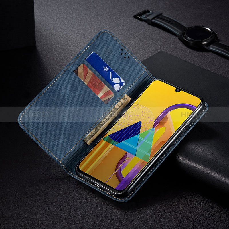 Handytasche Stand Schutzhülle Stoff B01S für Samsung Galaxy M30s