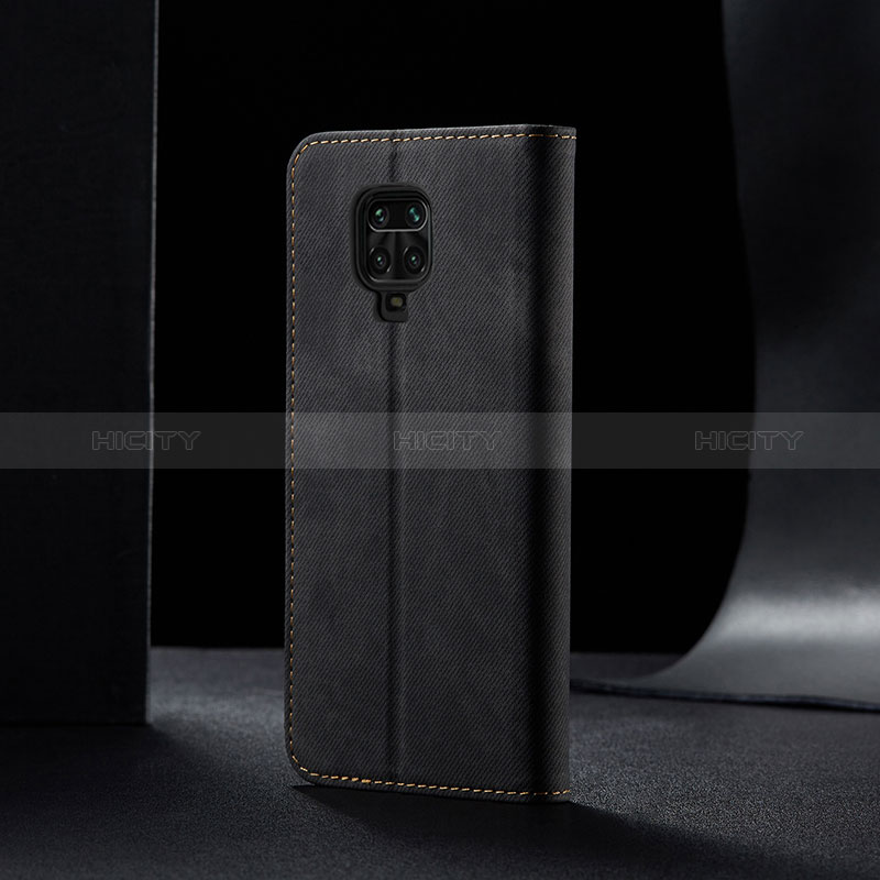 Handytasche Stand Schutzhülle Stoff B02S für Xiaomi Redmi Note 9S groß