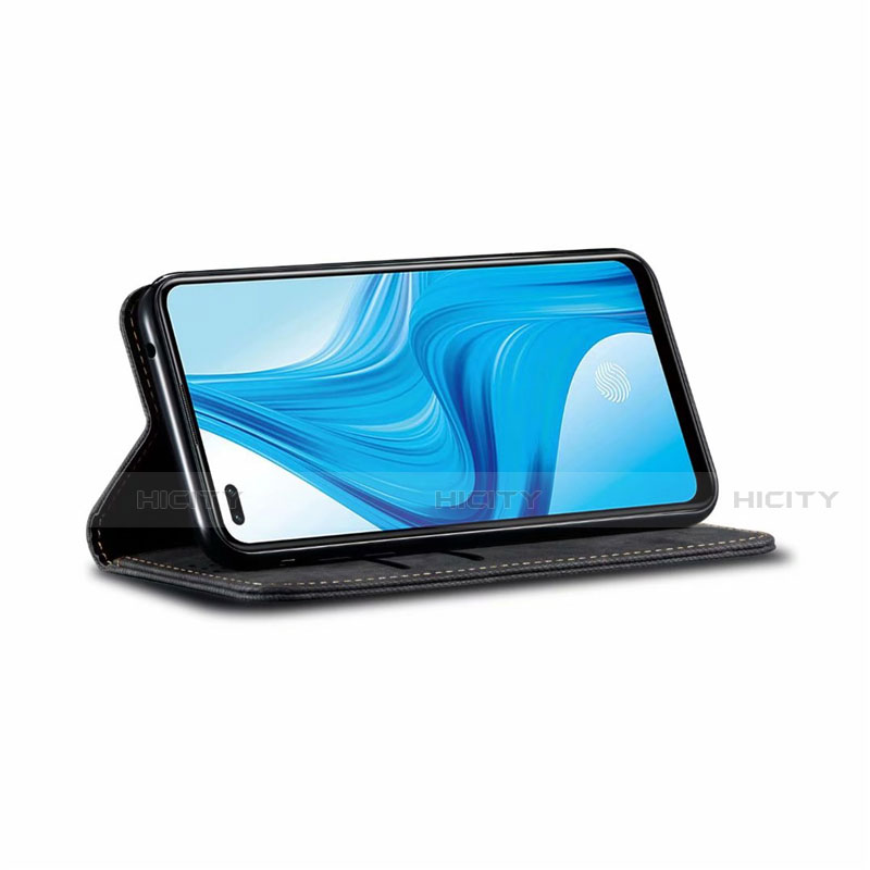 Handytasche Stand Schutzhülle Stoff für Oppo F17 Pro