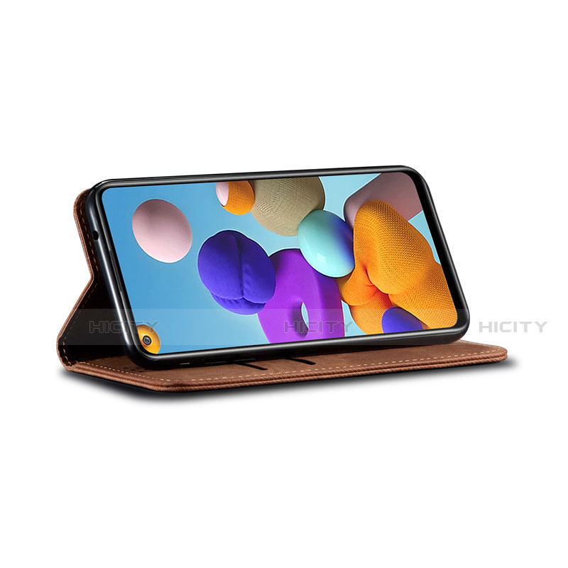 Handytasche Stand Schutzhülle Stoff für Samsung Galaxy A21s