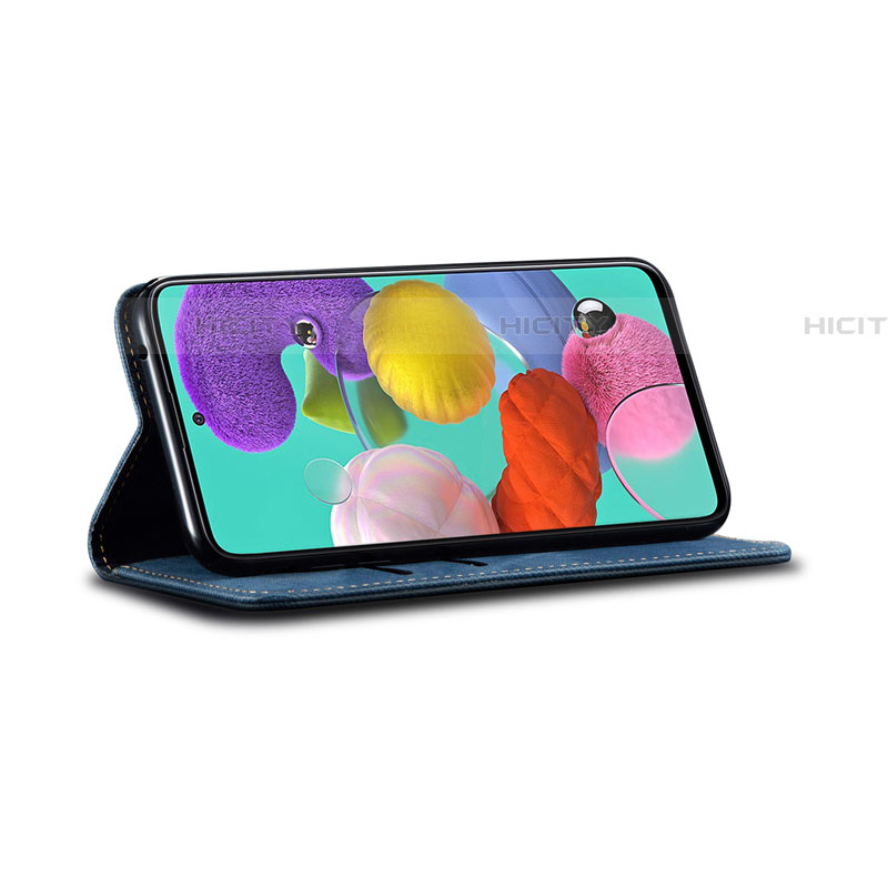 Handytasche Stand Schutzhülle Stoff für Samsung Galaxy A51 5G groß