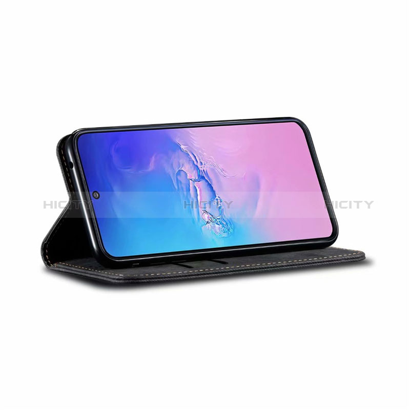 Handytasche Stand Schutzhülle Stoff für Samsung Galaxy A91 groß