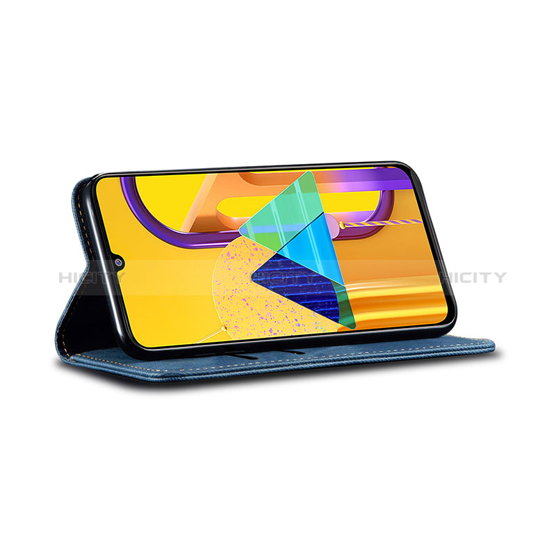 Handytasche Stand Schutzhülle Stoff für Samsung Galaxy M21