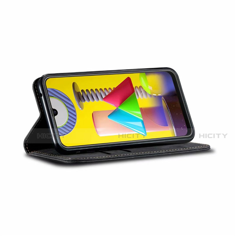 Handytasche Stand Schutzhülle Stoff für Samsung Galaxy M31