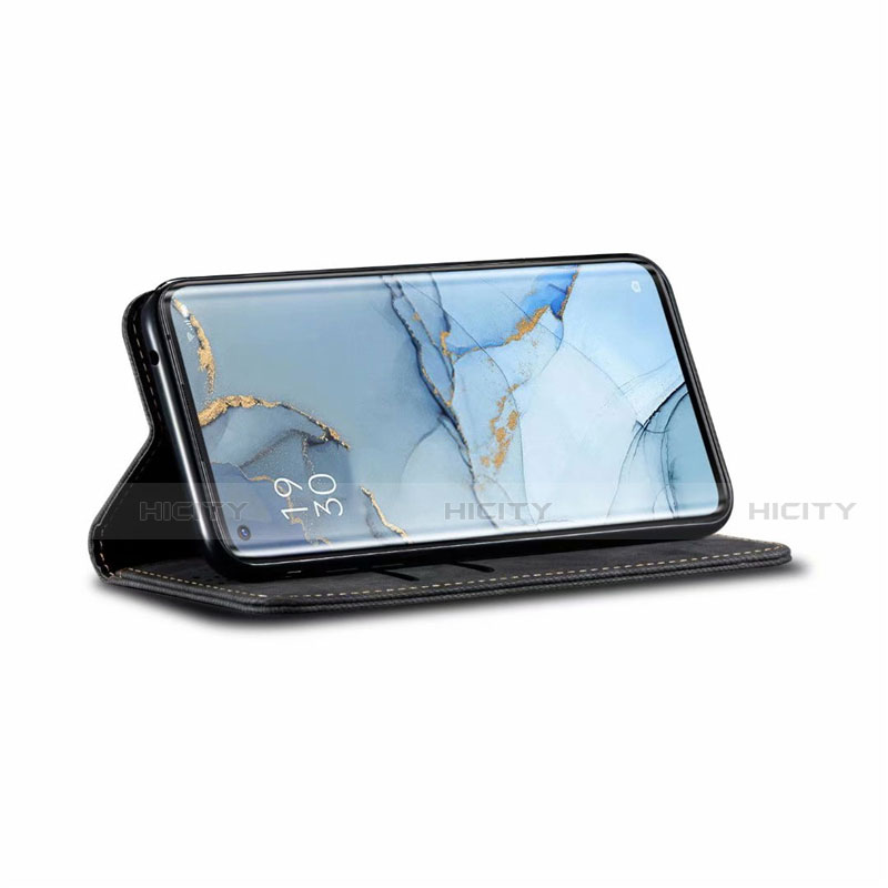 Handytasche Stand Schutzhülle Stoff H01 für Oppo Find X2 Neo