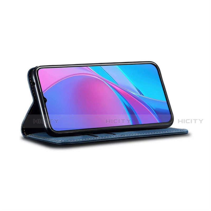 Handytasche Stand Schutzhülle Stoff H01 für Xiaomi Redmi 9i