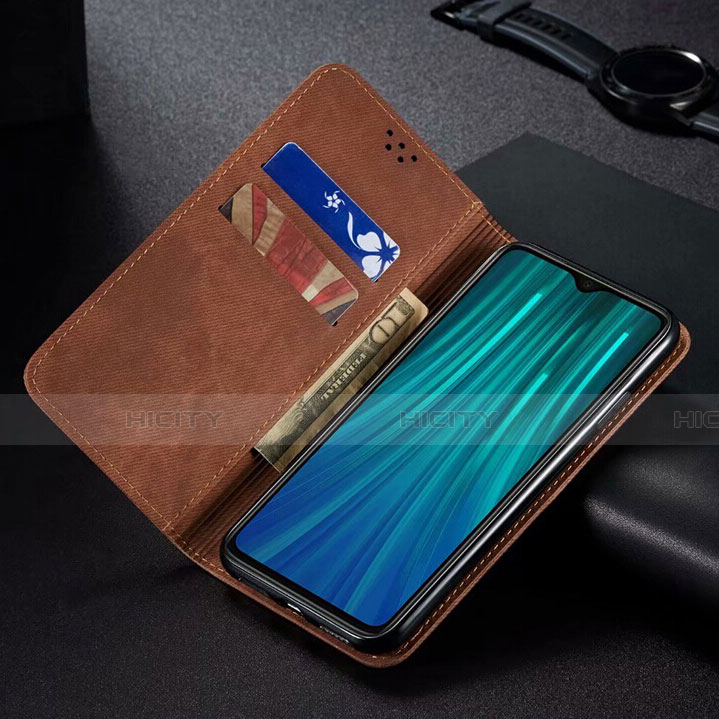 Handytasche Stand Schutzhülle Stoff H01 für Xiaomi Redmi Note 8 Pro