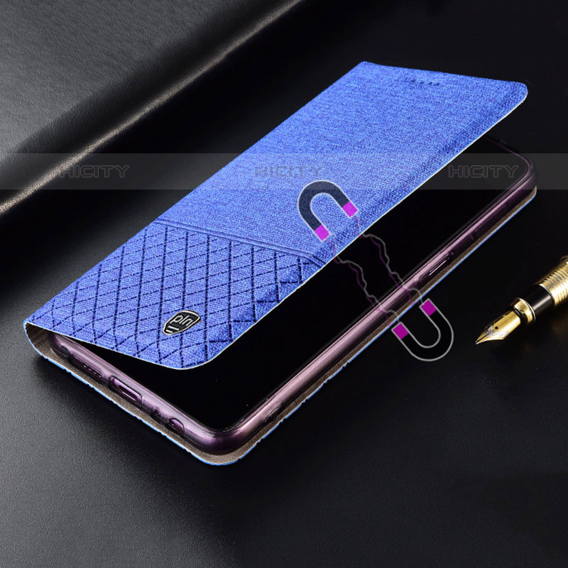 Handytasche Stand Schutzhülle Stoff H12P für Oppo F19 Pro+ Plus 5G groß