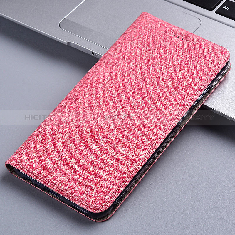 Handytasche Stand Schutzhülle Stoff H13P für Xiaomi Redmi Note 11R 5G Rosa