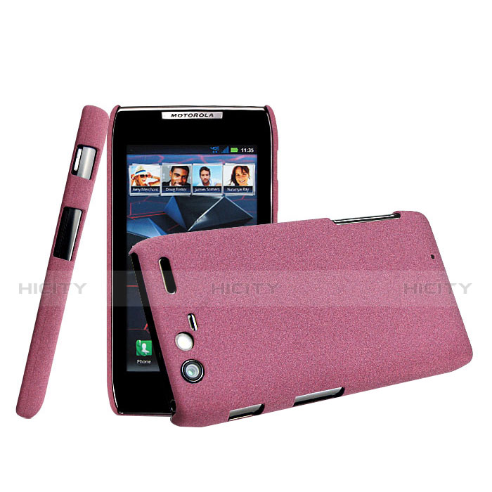 Hülle Kunststoff Schutzhülle Matt für Motorola Razr XT910 Rosa