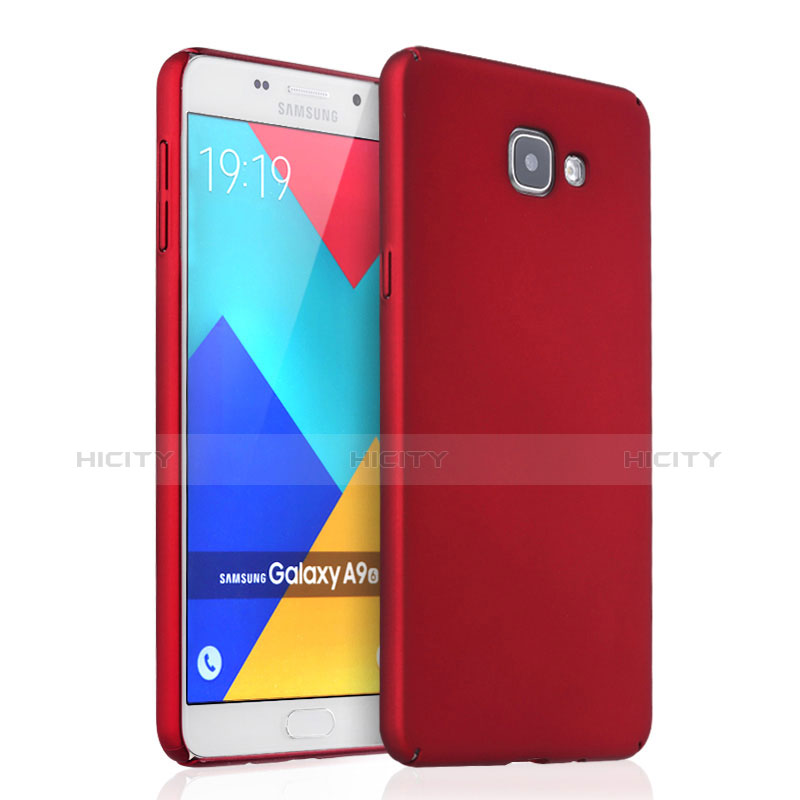 Hülle Kunststoff Schutzhülle Matt für Samsung Galaxy A9 Pro (2016) SM-A9100 Rot Plus