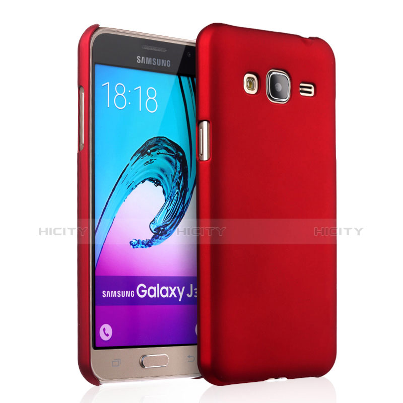 Hülle Kunststoff Schutzhülle Matt für Samsung Galaxy Amp Prime J320P J320M Rot Plus