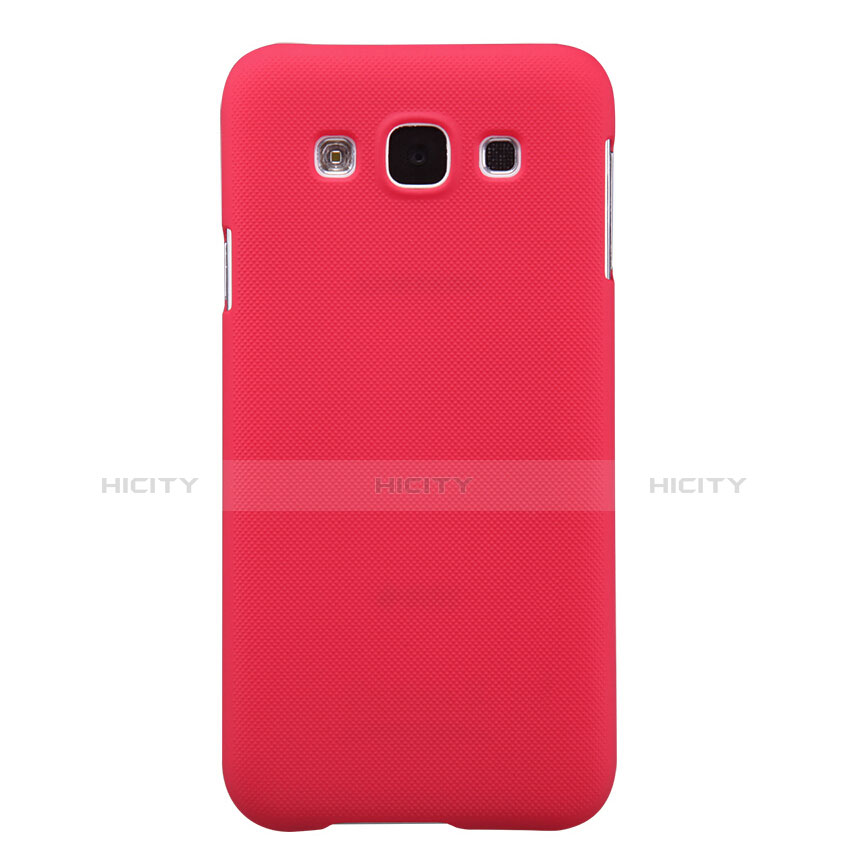 Hülle Kunststoff Schutzhülle Matt für Samsung Galaxy E5 SM-E500F E500H Rot