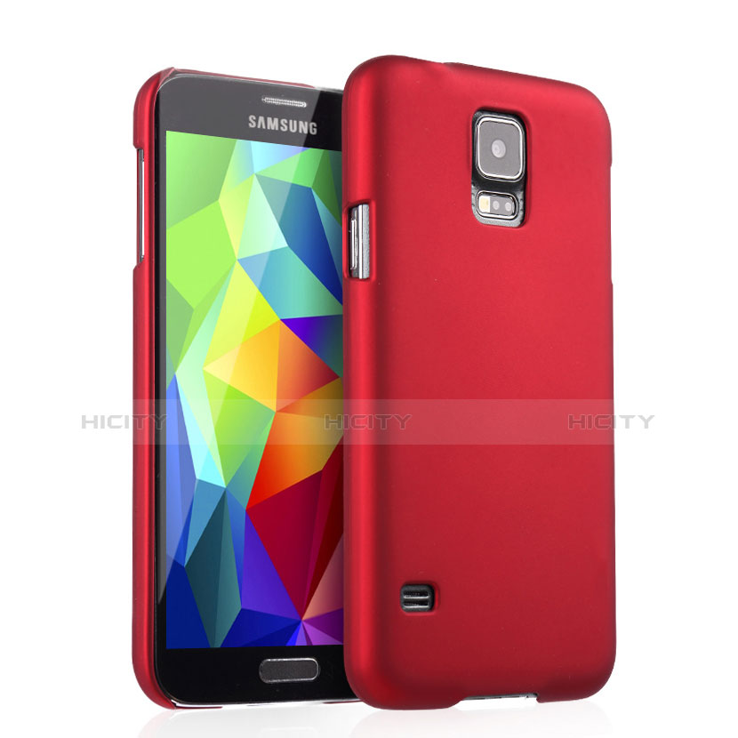 Hülle Kunststoff Schutzhülle Matt für Samsung Galaxy S5 Duos Plus Rot Plus