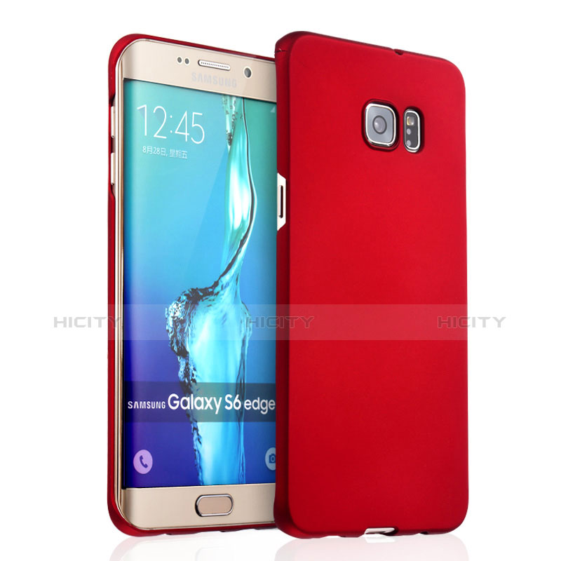 Hülle Kunststoff Schutzhülle Matt für Samsung Galaxy S6 Edge+ Plus SM-G928F Rot