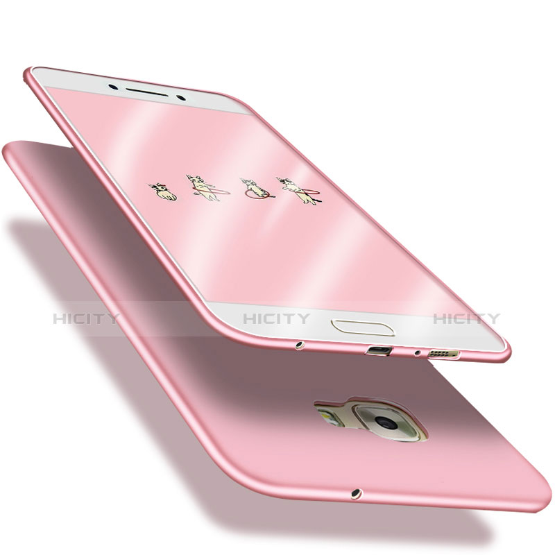 Hülle Kunststoff Schutzhülle Matt M01 für Samsung Galaxy C9 Pro C9000 Rosegold