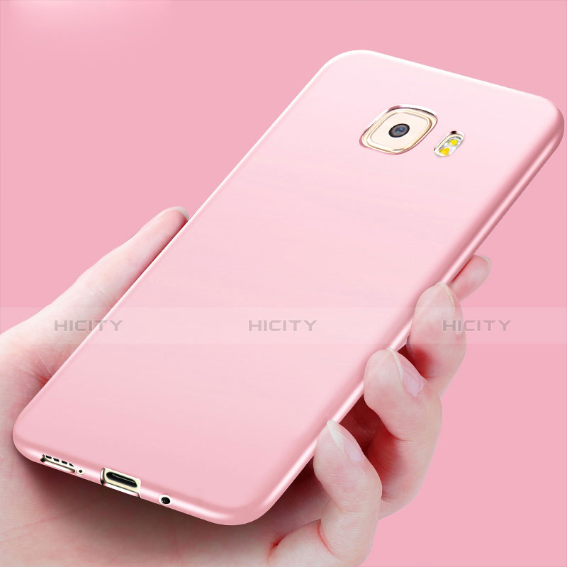 Hülle Kunststoff Schutzhülle Matt M01 für Samsung Galaxy C9 Pro C9000 Rosegold