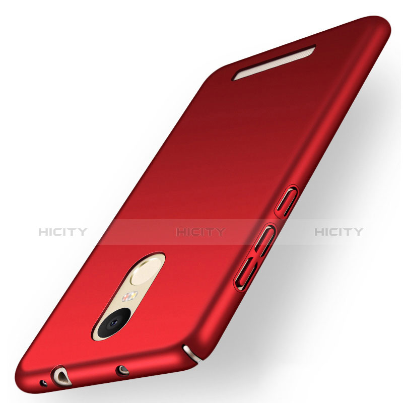 Hülle Kunststoff Schutzhülle Matt M01 für Xiaomi Redmi Note 3 Pro Rot