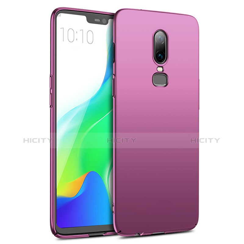 Hülle Kunststoff Schutzhülle Matt M02 für OnePlus 6 Violett Plus