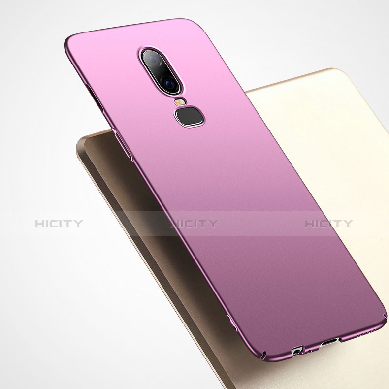 Hülle Kunststoff Schutzhülle Matt M02 für OnePlus 6 Violett groß