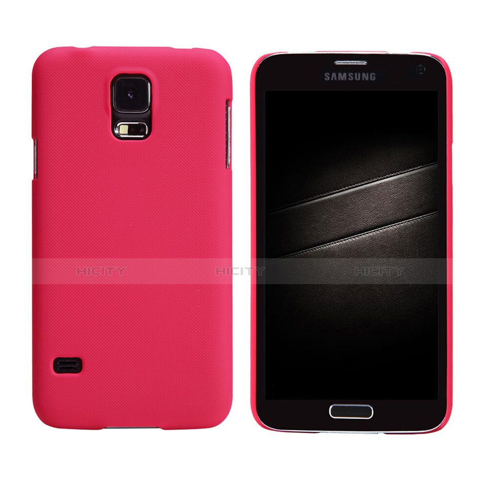 Hülle Kunststoff Schutzhülle Matt M02 für Samsung Galaxy S5 Duos Plus Rot Plus