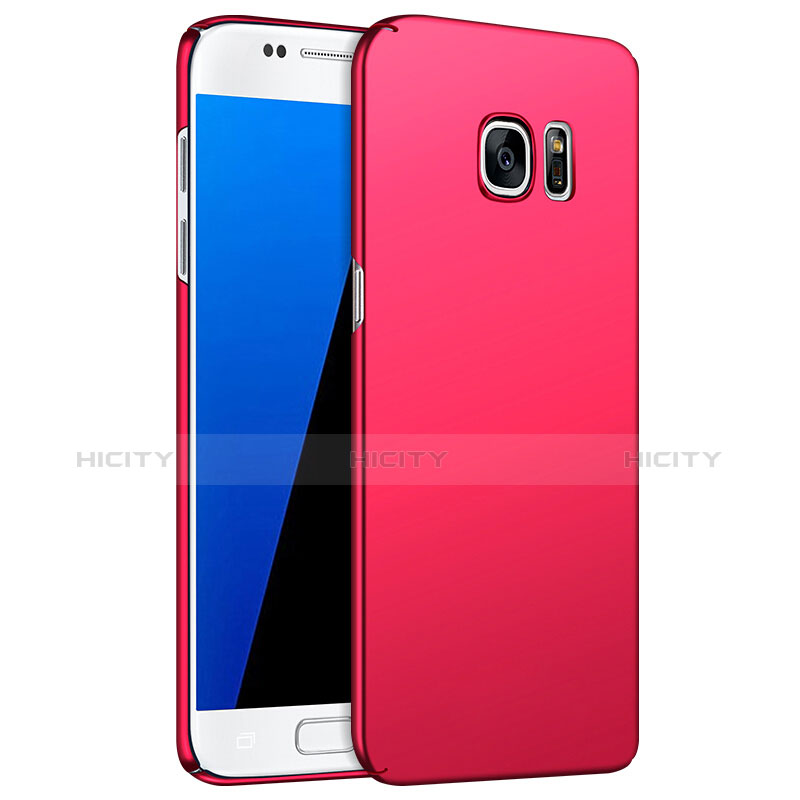 Hülle Kunststoff Schutzhülle Matt M02 für Samsung Galaxy S7 G930F G930FD Rot