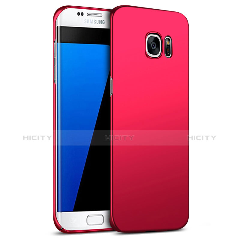 Hülle Kunststoff Schutzhülle Matt M09 für Samsung Galaxy S7 Edge G935F Rot Plus