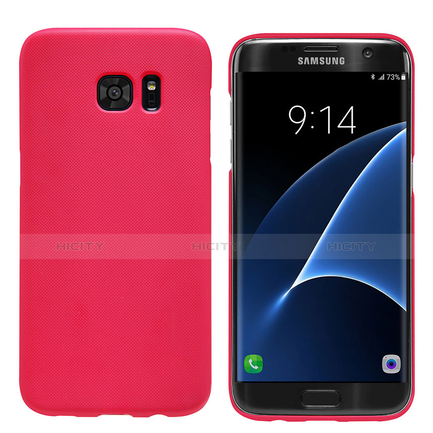 Hülle Kunststoff Schutzhülle Matt M10 für Samsung Galaxy S7 Edge G935F Rot Plus