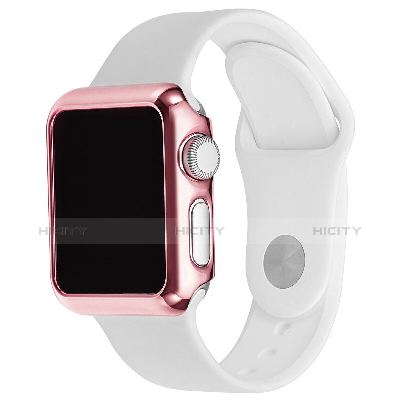 Hülle Luxus Aluminium Metall Rahmen C03 für Apple iWatch 2 38mm Rosa