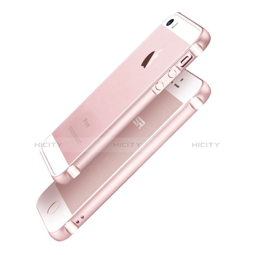 Hülle Luxus Aluminium Metall Rahmen für Apple iPhone 5 Rosa