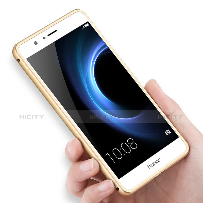 Hülle Luxus Aluminium Metall Rahmen für Huawei Honor V8 Gold