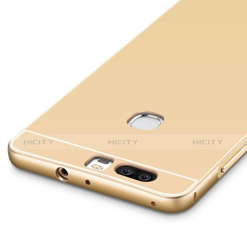 Hülle Luxus Aluminium Metall Rahmen für Huawei Honor V8 Gold