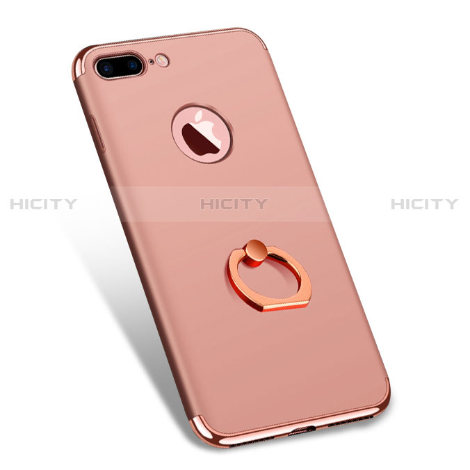 Hülle Luxus Metall Rahmen und Kunststoff F04 für Apple iPhone 8 Plus Rosegold