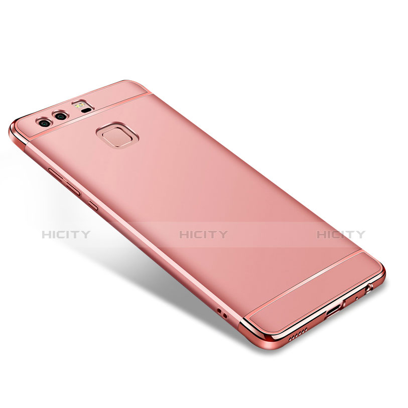 Hülle Luxus Metall Rahmen und Kunststoff für Huawei P9 Rosegold