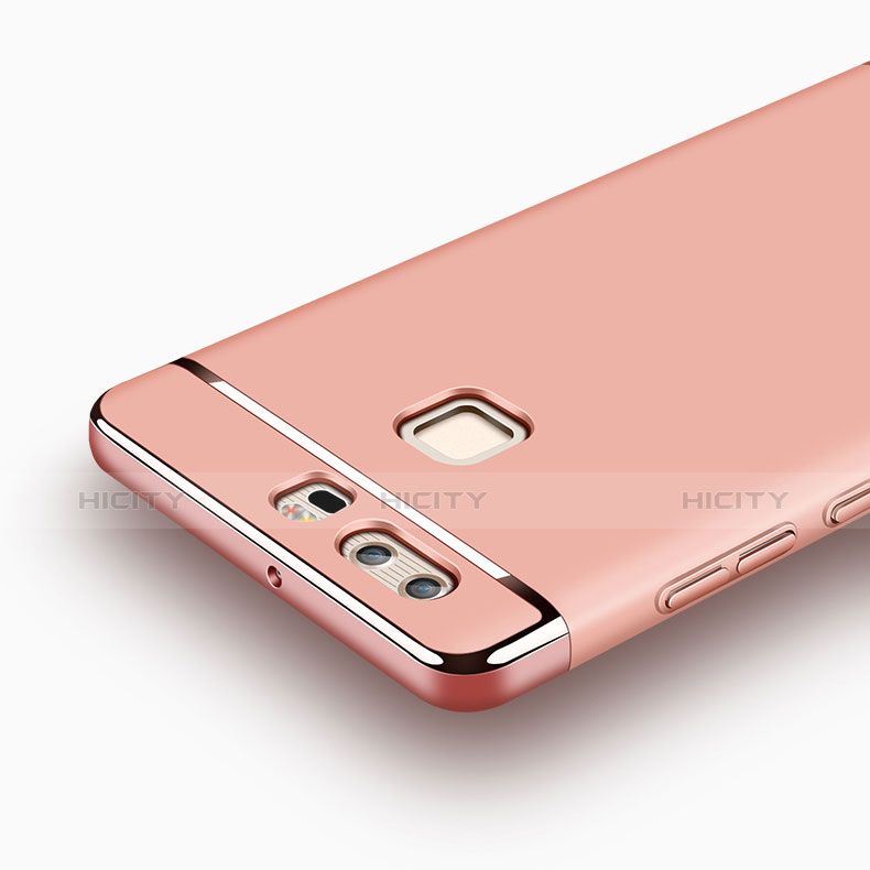 Hülle Luxus Metall Rahmen und Kunststoff für Huawei P9 Rosegold