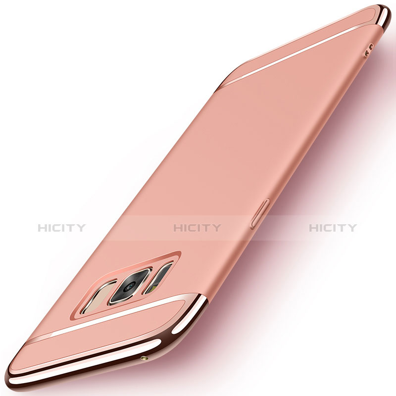 Hülle Luxus Metall Rahmen und Kunststoff für Samsung Galaxy S8 Plus Rosegold