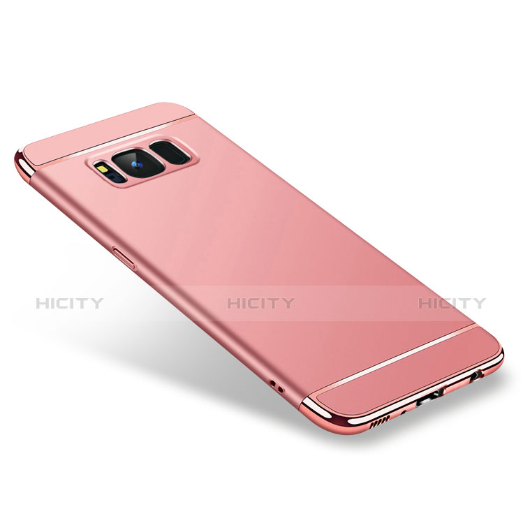 Hülle Luxus Metall Rahmen und Kunststoff für Samsung Galaxy S8 Plus Rosegold