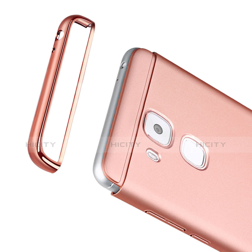 Hülle Luxus Metall Rahmen und Kunststoff M01 für Huawei G9 Plus Rosegold