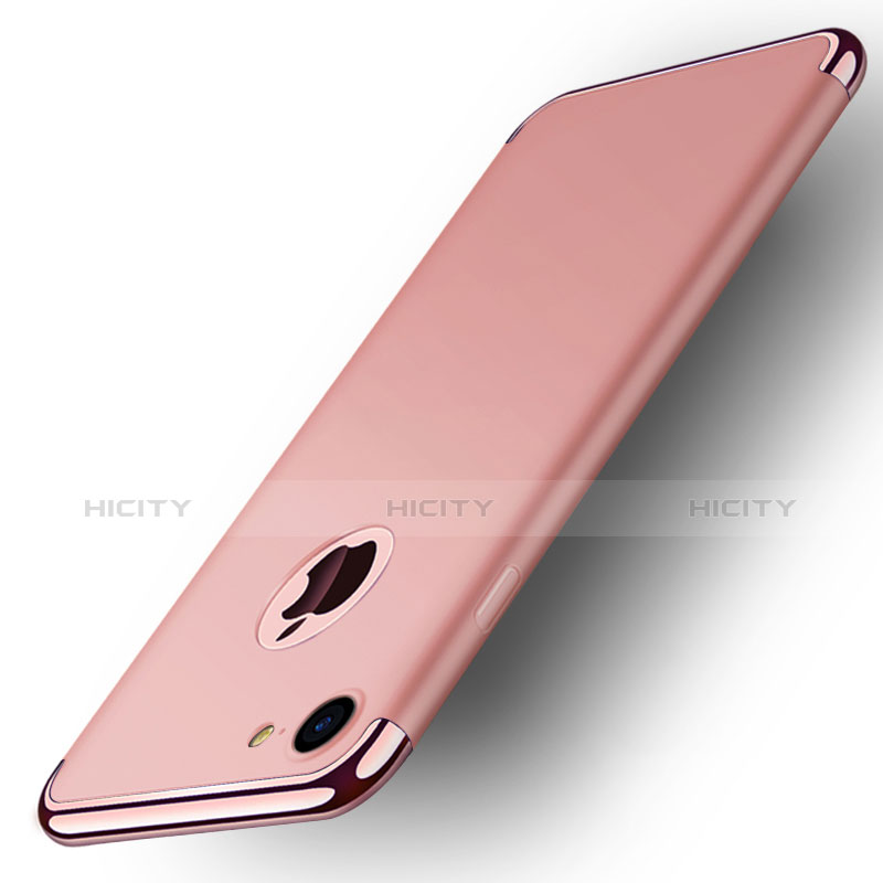 Hülle Luxus Metall Rahmen und Kunststoff M02 für Apple iPhone 7 Rosegold