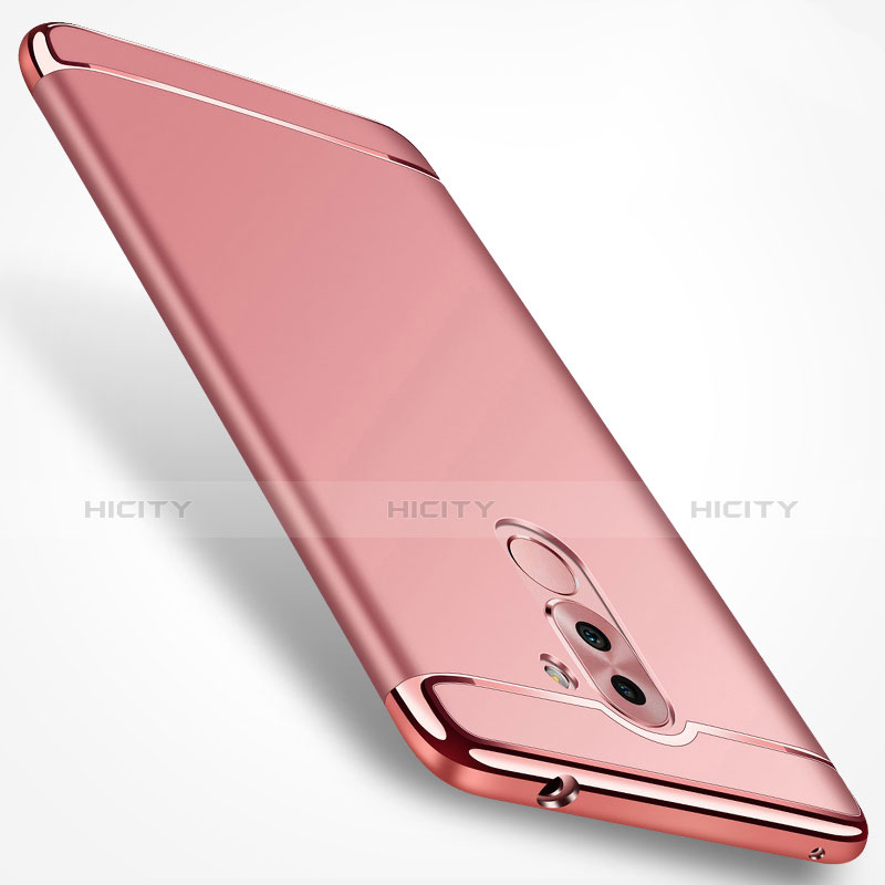 Hülle Luxus Metall Rahmen und Kunststoff M02 für Huawei Honor 6X Rosegold