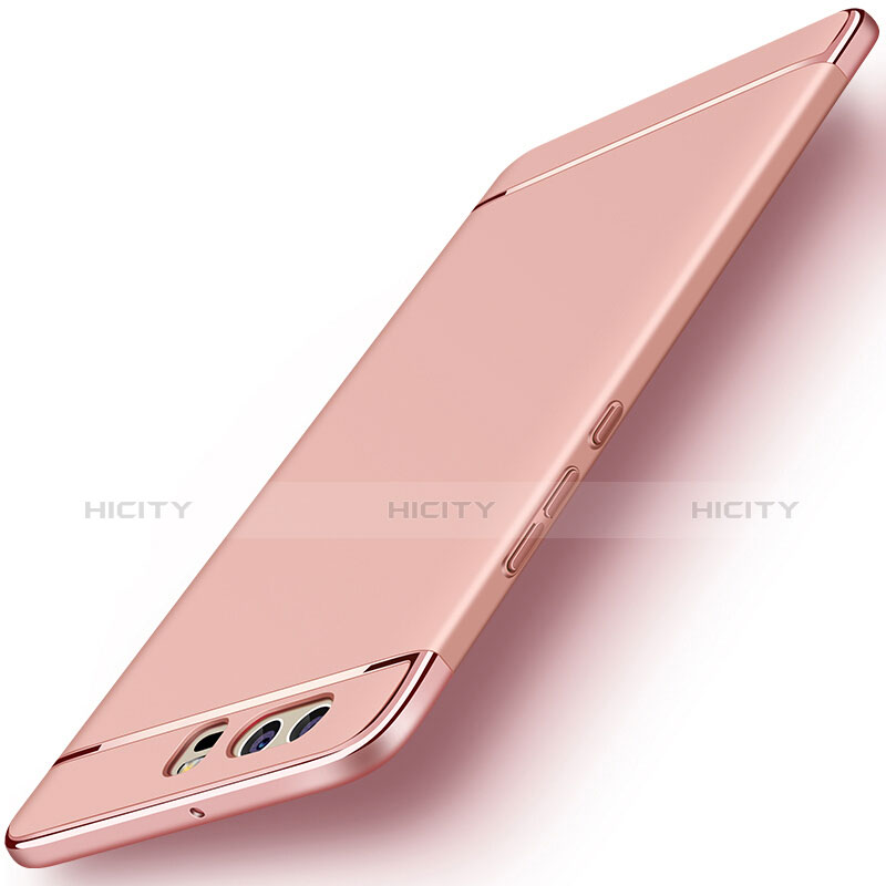 Hülle Luxus Metall Rahmen und Kunststoff M02 für Huawei P10 Rosegold