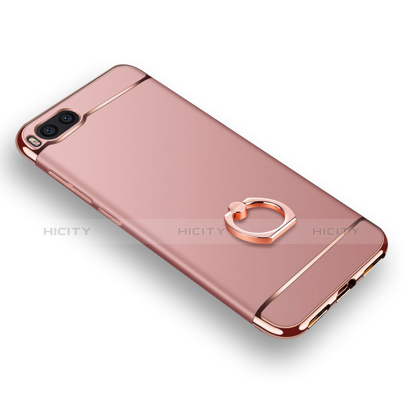 Hülle Luxus Metall Rahmen und Kunststoff mit Fingerring Ständer für Xiaomi Mi Note 3 Rosegold