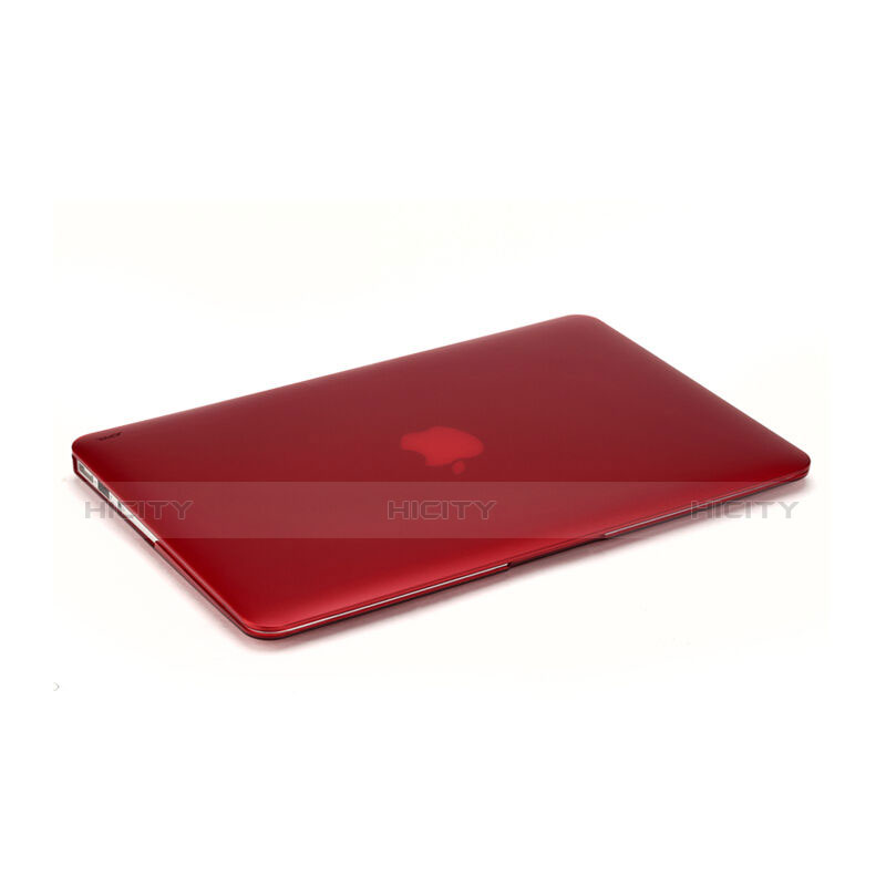 Hülle Ultra Dünn Schutzhülle Durchsichtig Transparent Matt für Apple MacBook Pro 13 zoll Retina Rot