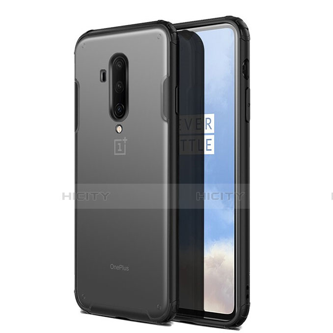 Hülle Ultra Dünn Schutzhülle Tasche Durchsichtig Transparent Matt für OnePlus 7T Pro 5G Schwarz