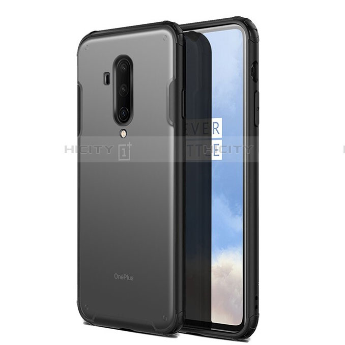 Hülle Ultra Dünn Schutzhülle Tasche Durchsichtig Transparent Matt für OnePlus 7T Pro Schwarz