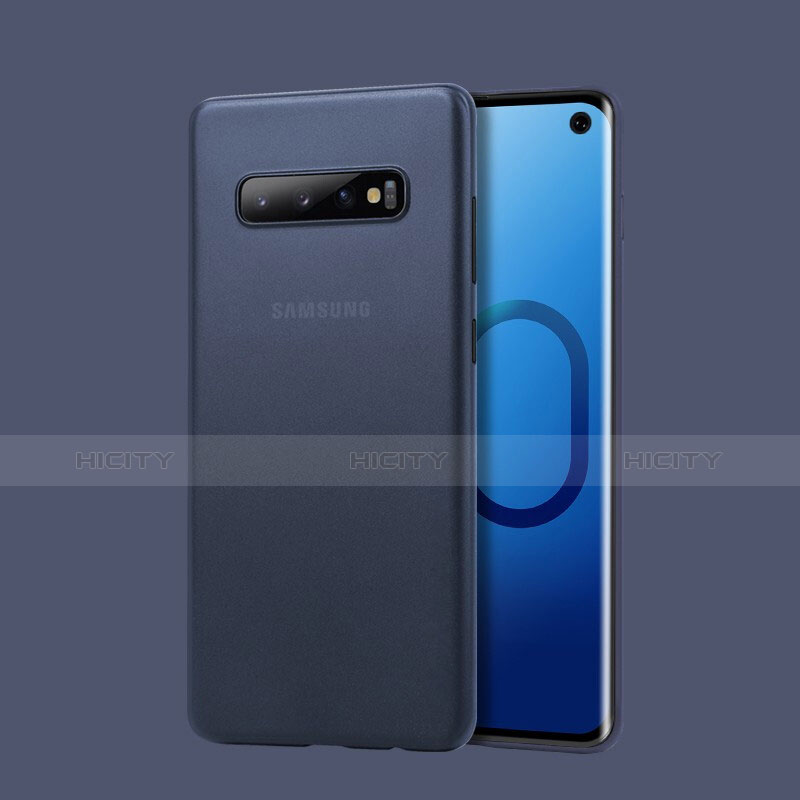 Hülle Ultra Dünn Schutzhülle Tasche Durchsichtig Transparent Matt für Samsung Galaxy S10 Blau