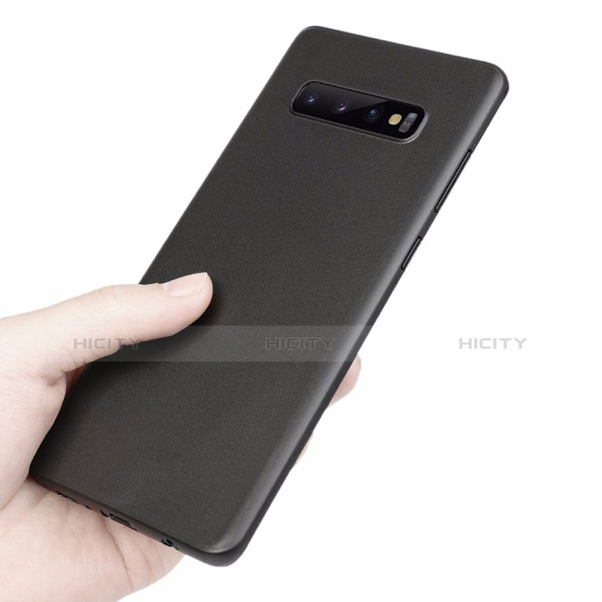 Hülle Ultra Dünn Schutzhülle Tasche Durchsichtig Transparent Matt für Samsung Galaxy S10 Schwarz