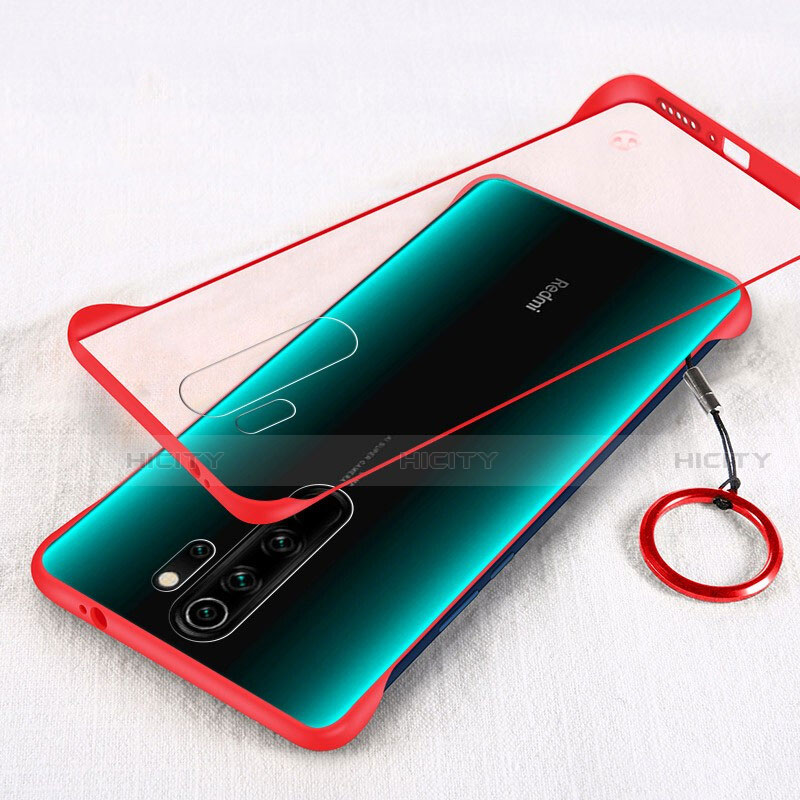 Hülle Ultra Dünn Schutzhülle Tasche Durchsichtig Transparent Matt für Xiaomi Redmi Note 8 Pro Rot